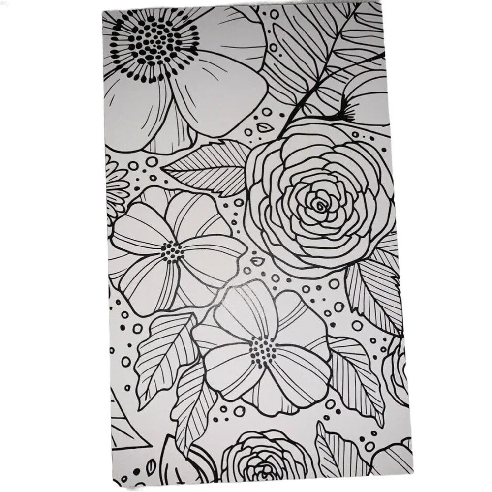 LimeLife Dashboard A5 Black White Coloring Cahier Travelers Notebook Insert